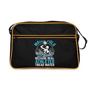 Water Polo Because Real Athletes Tread Water Aquat - Retro Bag - black/gold - Front