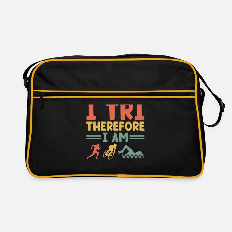 Je tri donc je suis nageur, vélo, course, triathlète Sac Retro