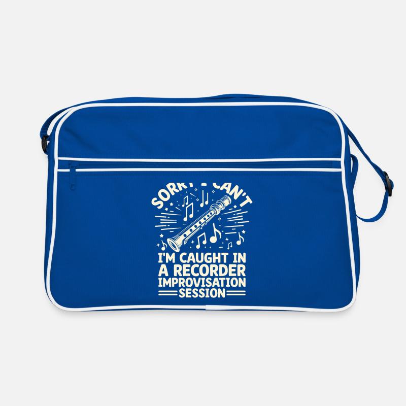 Désolé, je ne peux pas, je suis pris dans une improvisation de flûte à bec Sac Retro