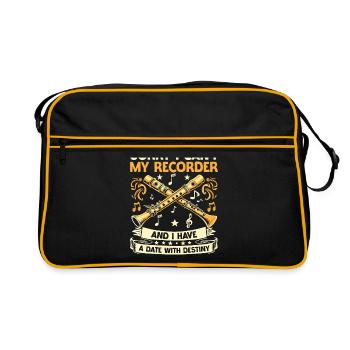 Désolé, je ne peux pas mon enregistreur et j’ai un rendez-vous avec D - Sac Retro - noir/or - Devant