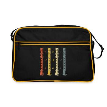 Enregistreur rétro Joueur d’instrument de musique Musicien - Sac Retro - noir/or - Devant