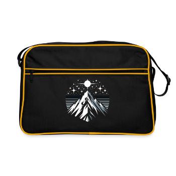 Mountain Snow Skiing Skier Ski Winter Sports Skis - Retro Bag - black/gold - Front