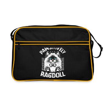 Pawsitively Ragdoll Ragdolls Amoureux des chats - Sac Retro - noir/or - Devant