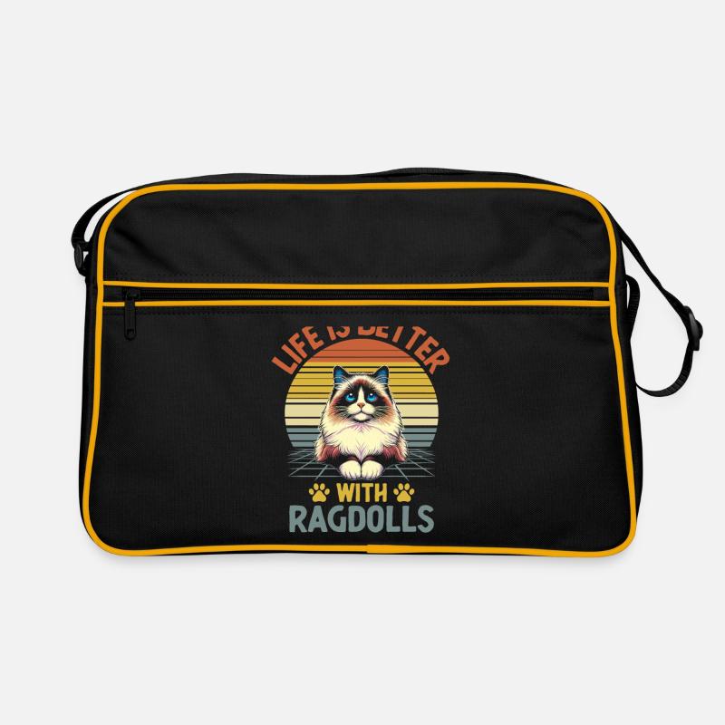 Das Retro-Leben ist besser mit Ragdolls Ragdoll Cat Lov Retro Tasche