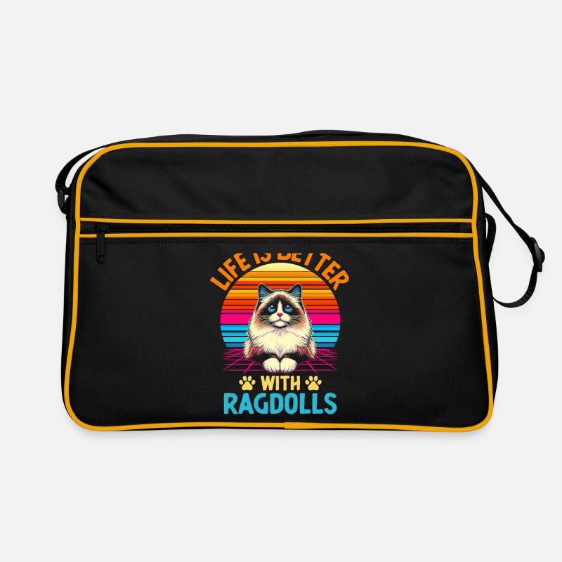Das Retro-Leben ist besser mit Ragdolls Ragdoll Cat Lov Retro Tasche