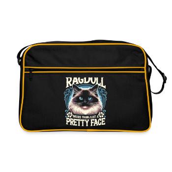 Ragdoll Plus qu’un joli visage Ragdolls Cat - Sac Retro - noir/or - Devant