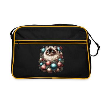 Ragdoll Boule de Noël Amoureux des chats Ragdolls Chats - Sac Retro - noir/or - Devant