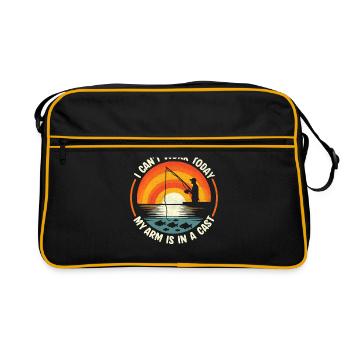 Je ne peux pas travailler aujourd’hui Mon bras est dans un Cast Fishing Ang - Sac Retro - noir/or - Devant
