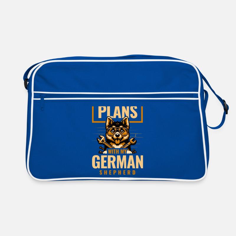 I Can't I Have Plans With My German Shepherd Dog L Retro Bag