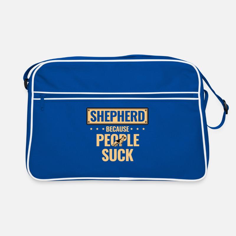 German Shepherd Because People Suck Dog Lover GSD Retro Bag