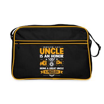 Being An Uncle Is An Honor Being A Great Uncle Is - Retro Bag - black/gold - Front