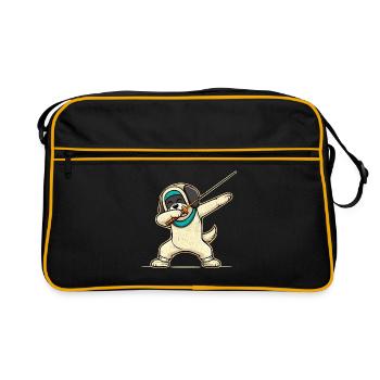 Dubbing Dog Fencer Fence Sword Epee Fencing - Retro Bag - black/gold - Front