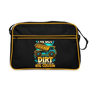 J’ai de la saleté Je vais être un grand cousin - Sac Retro - noir/or - Devant