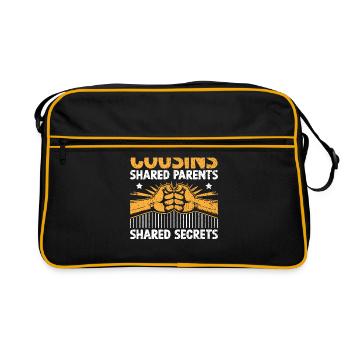 Cousins Shared Parents Shared Secrets Cousin - Retro Bag - black/gold - Front