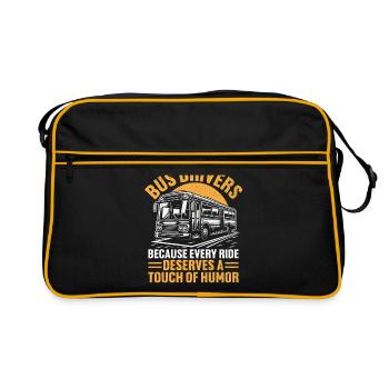 Par les chauffeurs Parce que chaque trajet mérite une touche de - Sac Retro - noir/or - Devant