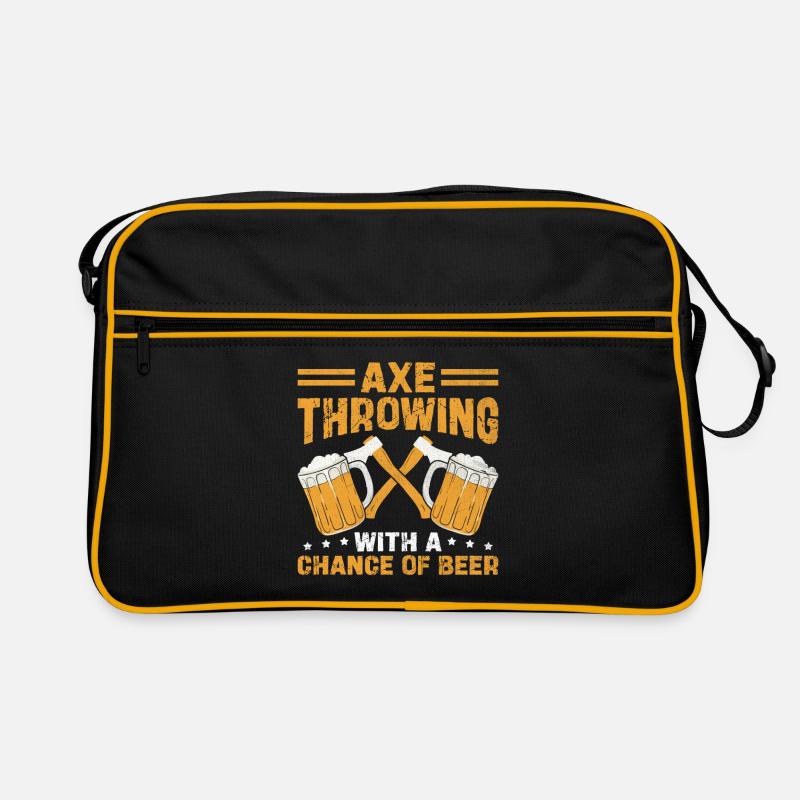 Wochenendvorhersage Axtwerfen mit einer Chance auf Retro Tasche