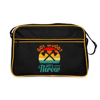 Got Wood Let's Throw Axt Werfen Beilwerfer - Retro Tasche - Schwarz/Gold - Vorne