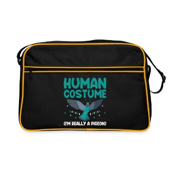 C’est mon costume humain Je suis vraiment un pigeon - Sac Retro - noir/or - Devant