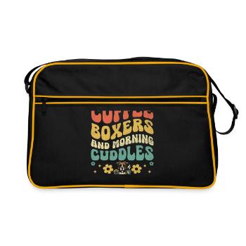 Boxers De Café Et Câlins Matinaux Amateur De Caféine - Sac Retro - noir/or - Devant