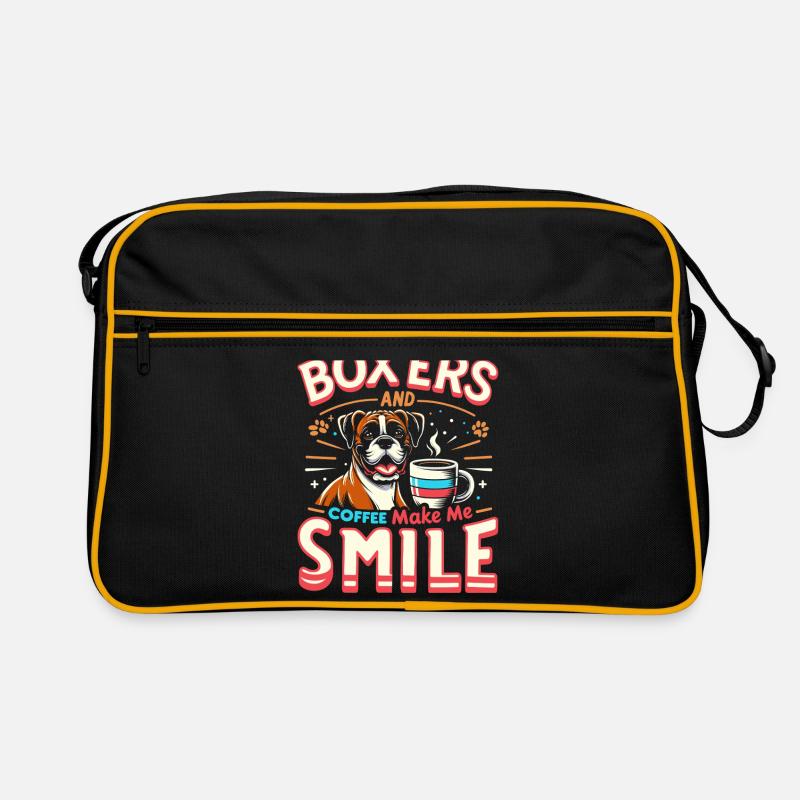 Boxers And Coffee Make Me Smile Caffeine Lover Retro Bag