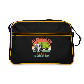 Mon jour préféré est Garbage Day Trash Collector - Sac Retro - noir/or - Devant