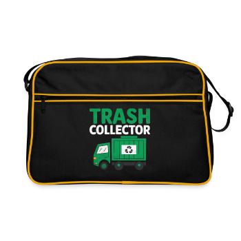 Trash Collector Garbage Collecting Waste - Retro Bag - black/gold - Front
