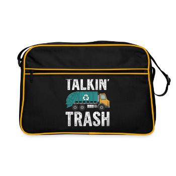 Talkin' Trash Collector Garbage Collecting Waste - Retro Bag - black/gold - Front