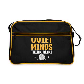 Quiet Minds Think A Like Sayings For Introverts - Retro Bag - black/gold - Front