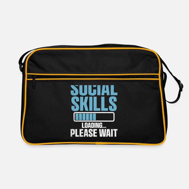Social Skills Loading Please Wait Sayings For Retro Bag