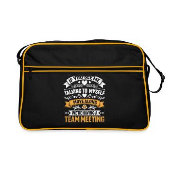 If You See Με Talking To Sarcasm Sarcastic - Retro Bag - black/gold - Front