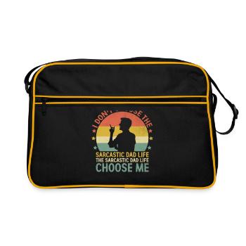 I Don't Choose The Sarcastic Dad Life The - Retro Bag - black/gold - Front