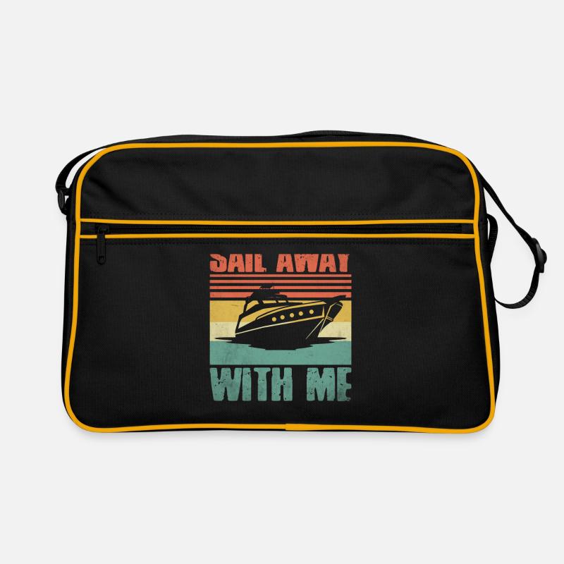 Segeln Sie mit mir Paddle Boat davon Retro Tasche
