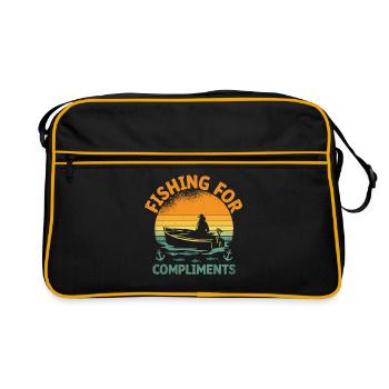 Pédalo Fishing For Compliments - Sac Retro - noir/or - Devant