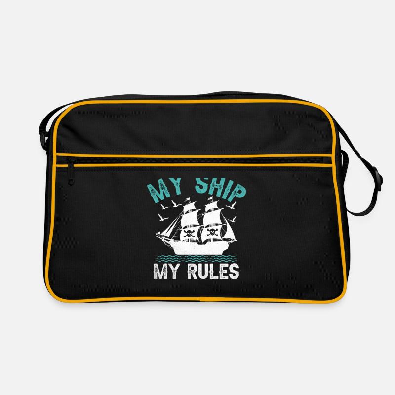 My Ship My Rules Pirate Youth Design Retro Bag