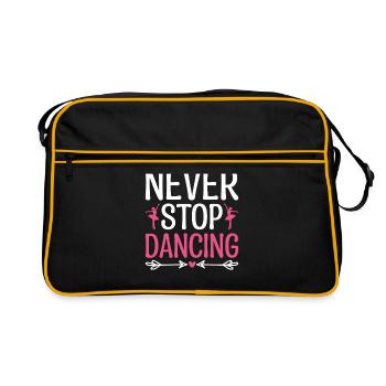 Never Stop Dancing For Dancing Dancer Choreography - Retro Bag - black/gold - Front