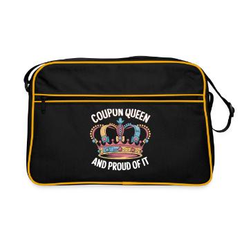 Coupon Queen Et Fier De Ça Couponer Shopper Économisez - Sac Retro - noir/or - Devant