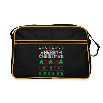 Christmas Couponing Couponer Shopper Save Money - Retro Bag - black/gold - Front