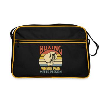 Boxe où la douleur rencontre la passion Boxer Sports - Sac Retro - noir/or - Devant
