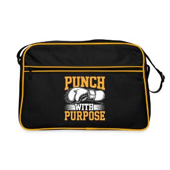 Punch avec but Boxer Sports Gym de musculation - Sac Retro - noir/or - Devant