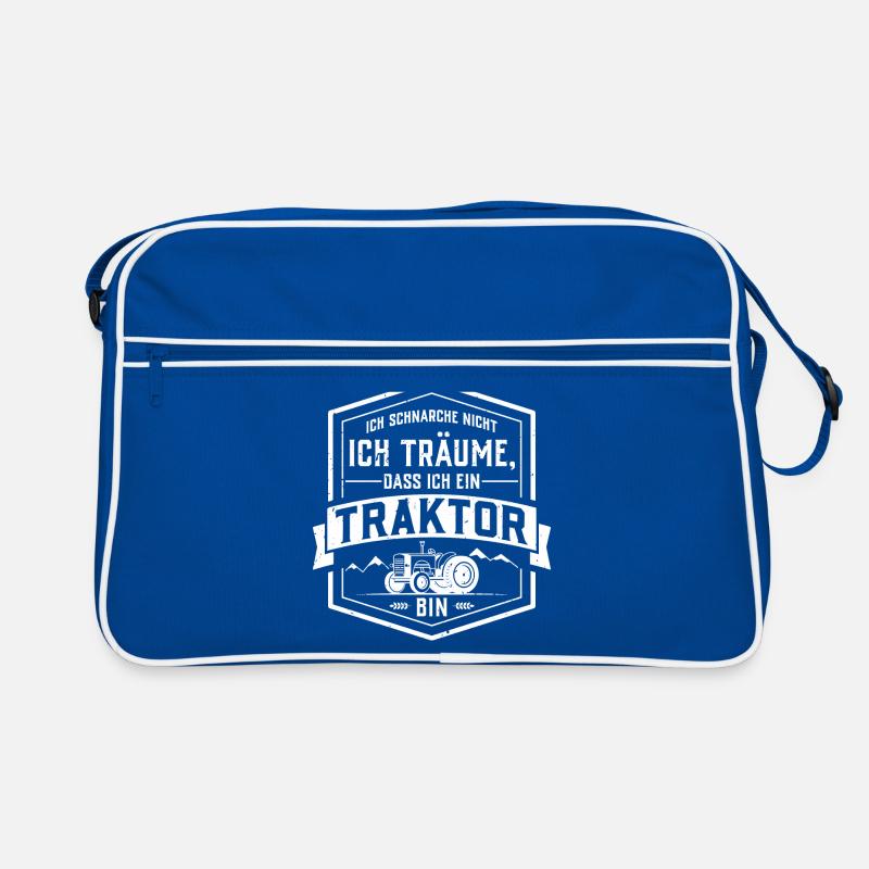 ...Ich träume, dass ich ein Traktor bin Retro Tasche