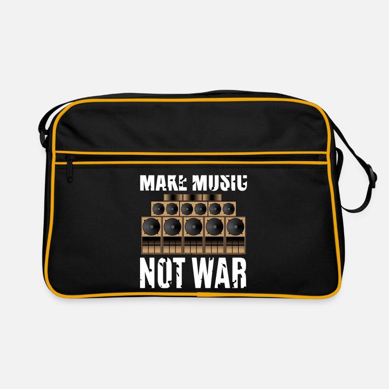 Make Music Not War Retro Tasche