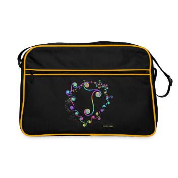 Evolution de Zeta - très colorée et au format 1: 1 - Sac Retro - noir/or - Devant