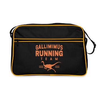 Gallimimus - Sac Retro - noir/or - Devant
