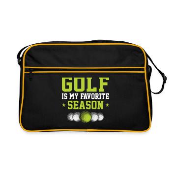 Golf Is My Favorite Season Golf Player Golfing Gol - Retro Tasche - Schwarz/Gold - Vorne