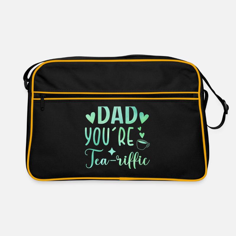 Dad You're Tea-riffic Tea Lover Tea Drinker Cup Of Retro Tasche