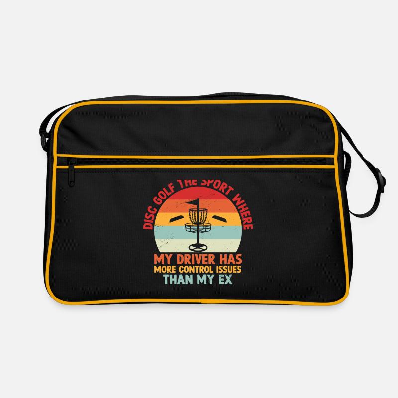 Disc Golf Player Disc Golfer Frisbee Player Par Pu Retro Tasche