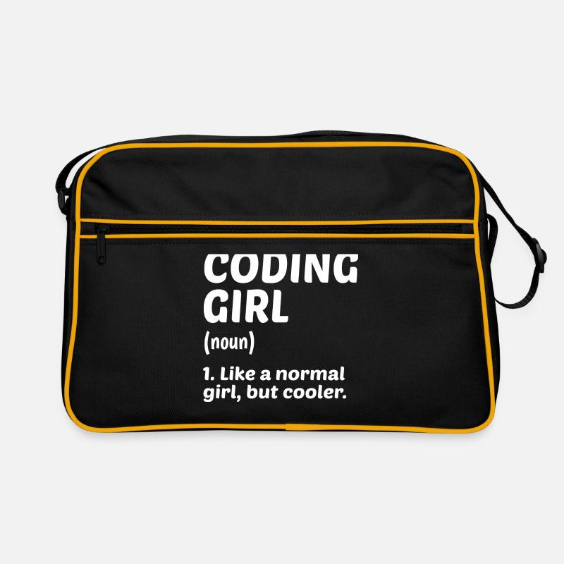 Coding Girl Definition Noun Software Developer Pro Retro Tasche