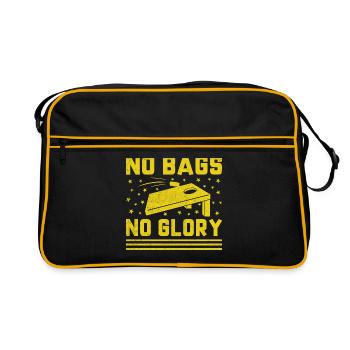 Cornhole Spieler Cornhole Sport Lustig Cornhole Be - Retro Tasche - Schwarz/Gold - Vorne