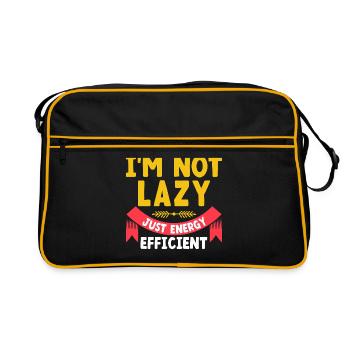 I'm Not Lazy Just Energy Efficient Sarcasm - Retro Bag - black/gold - Front