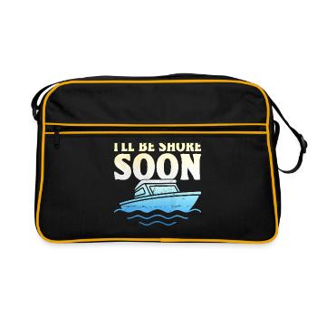 Je serai bientôt à terre Pédalo - Sac Retro - noir/or - Devant